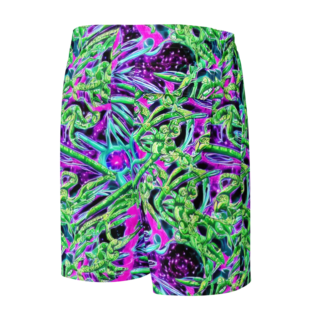 Cosmic Geckos on Men's Board Shorts — Back