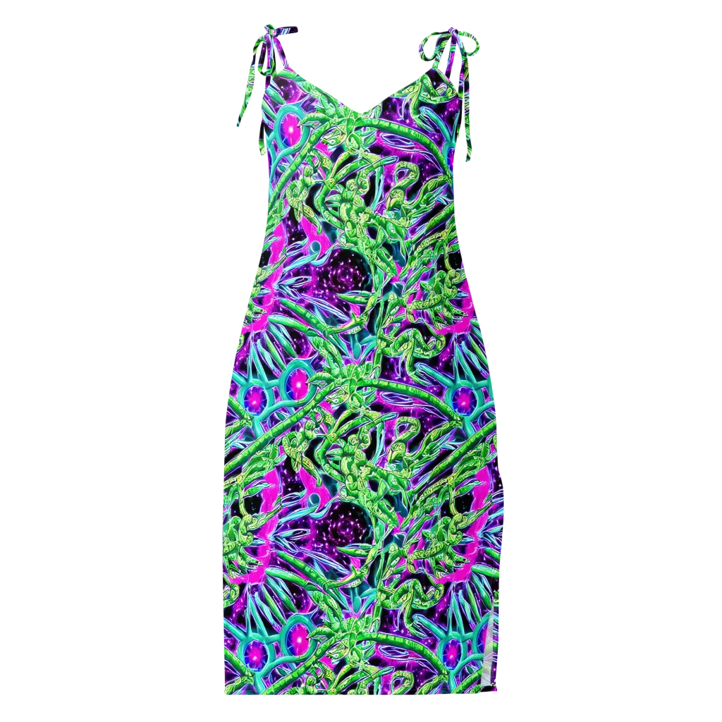 Cosmic Geckos on Slip Dress — Front