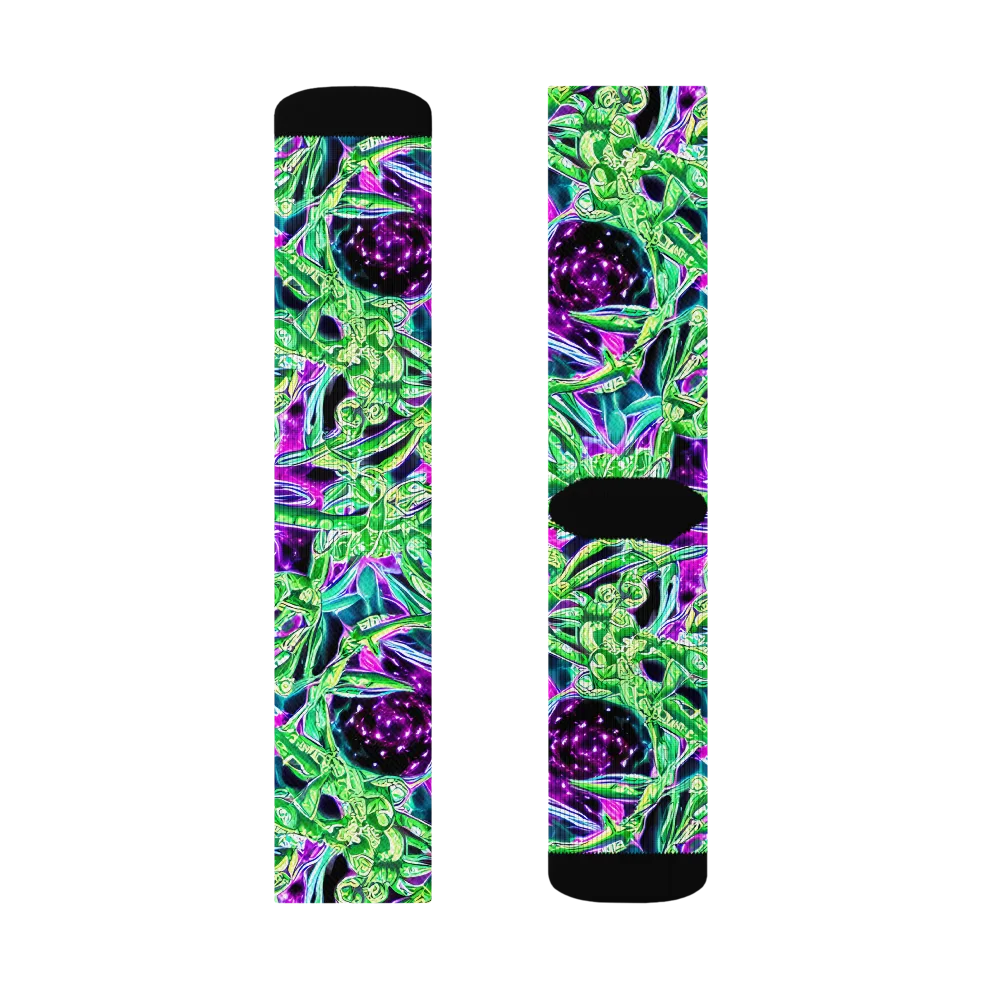 Cosmic Geckos on Socks — Right Sock