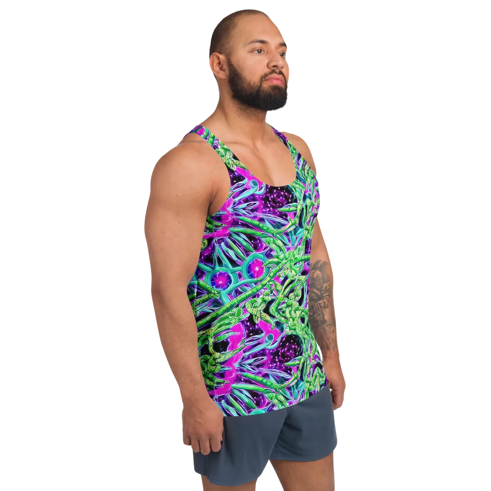 Cosmic Geckos on Men's Tank Top — Right Front
