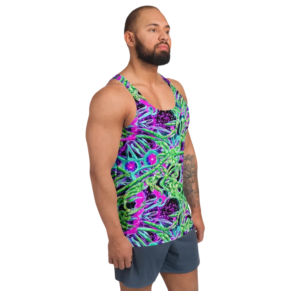Cosmic Geckos on Men's Tank Top — Right Front