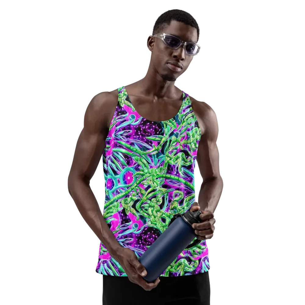 Cosmic Geckos on Men's Tank Top — Front