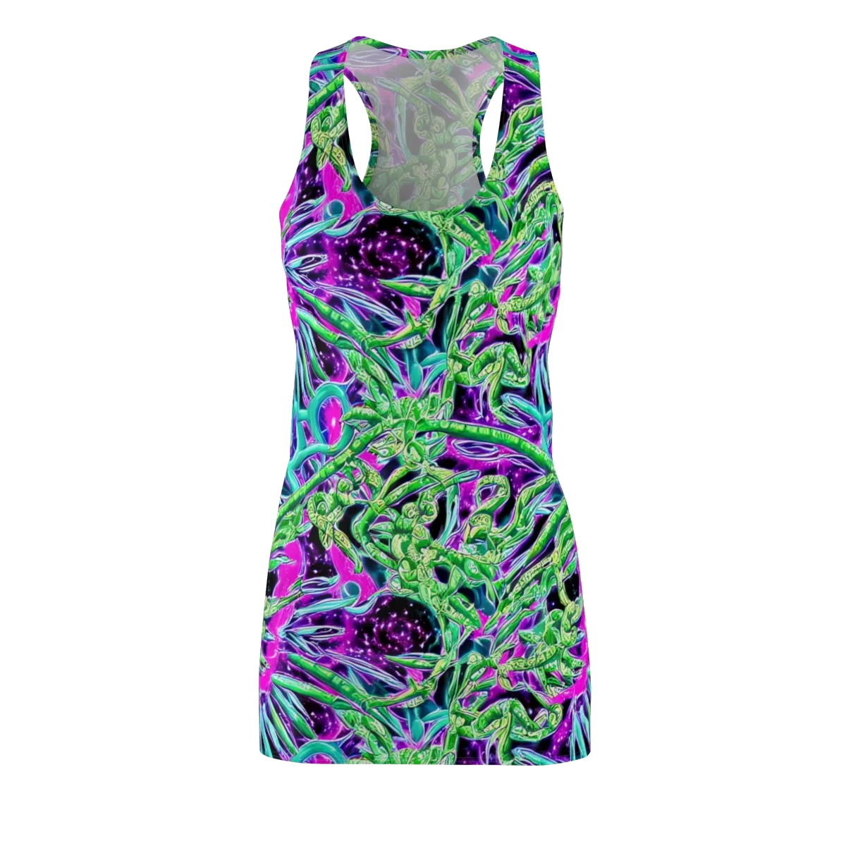 Cosmic Geckos on Racerback Dress — Front