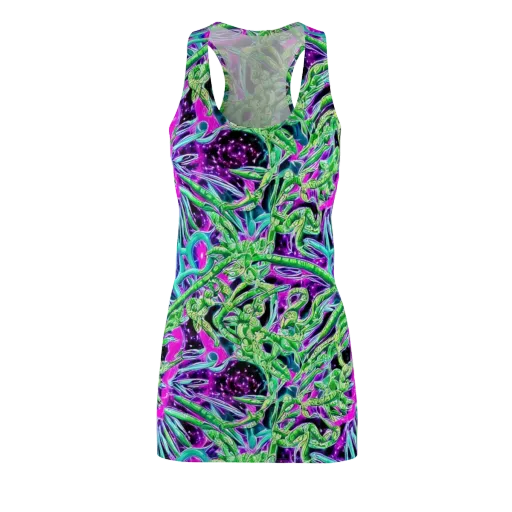 Cosmic Geckos on a Racerback Dress