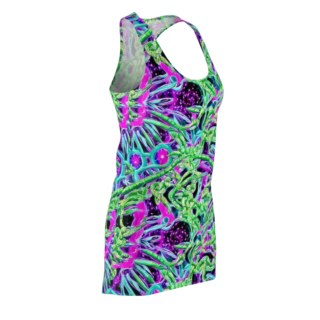 Cosmic Geckos on Racerback Dress — Front Side