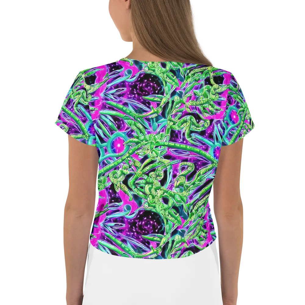 Cosmic Geckos on Crop Tee — Back