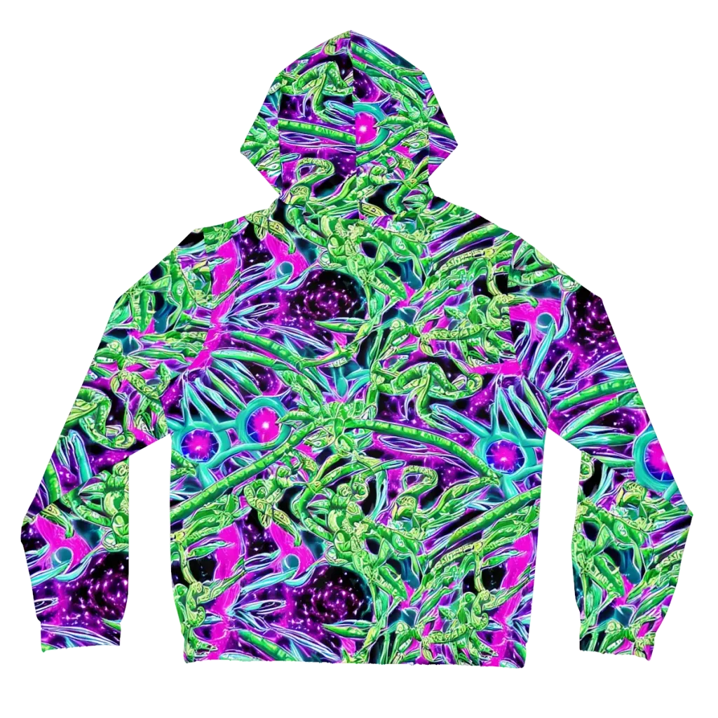 Cosmic Geckos on Women's Full-Zip Hoodie — Back