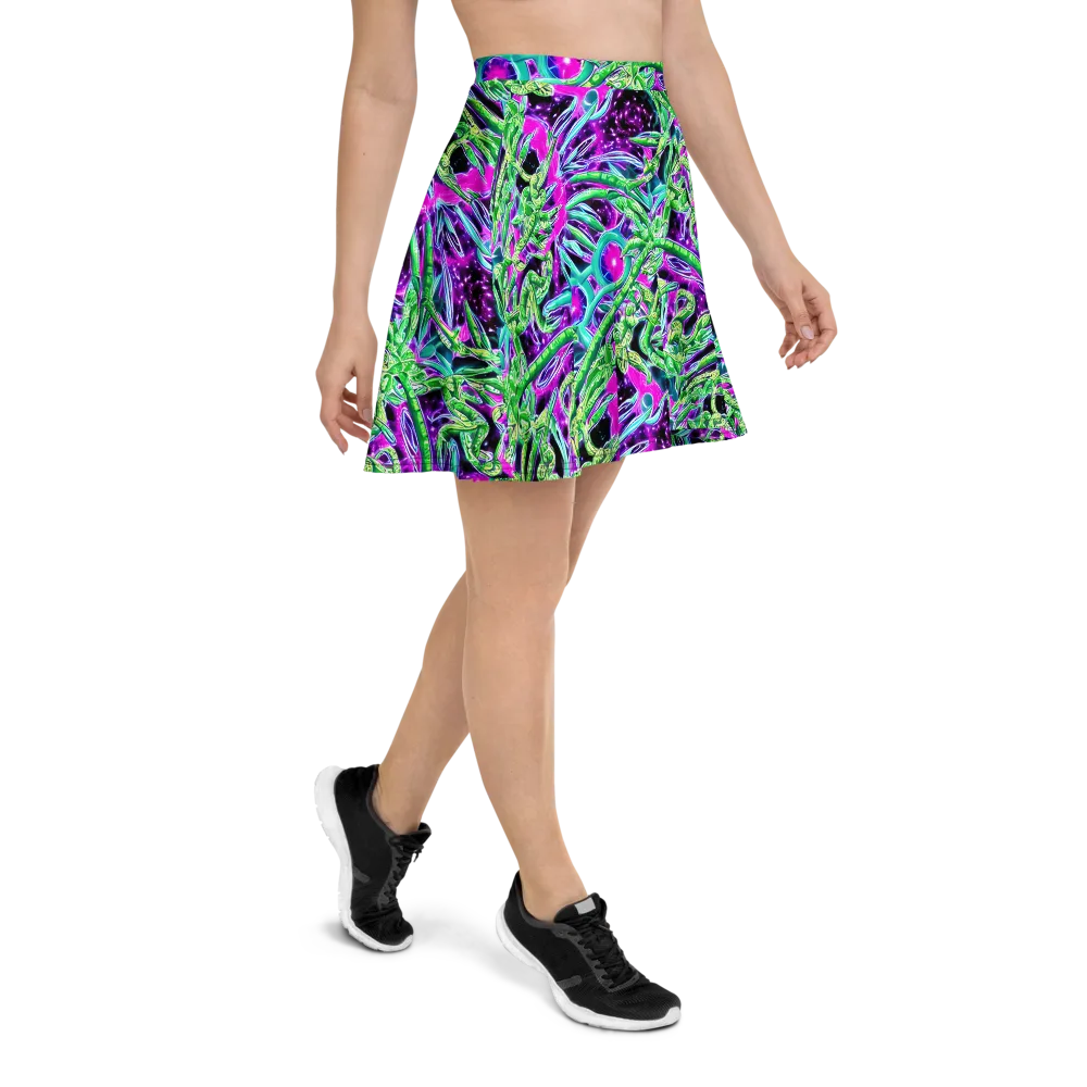 Cosmic Geckos on Skater Skirt — Right
