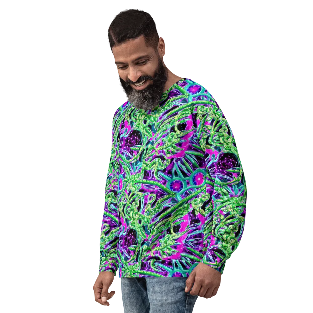 Cosmic Geckos on Sweatshirt — Left Front