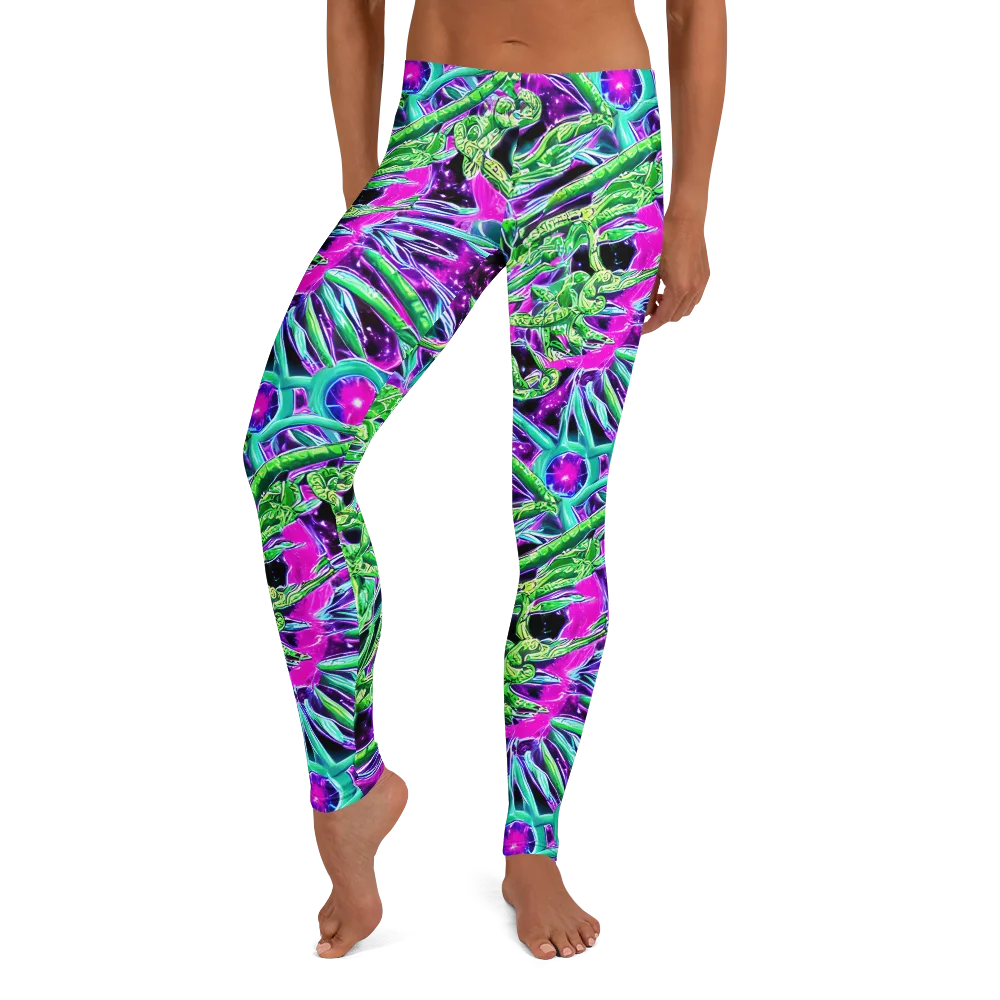 Cosmic Geckos on Leggings — Front
