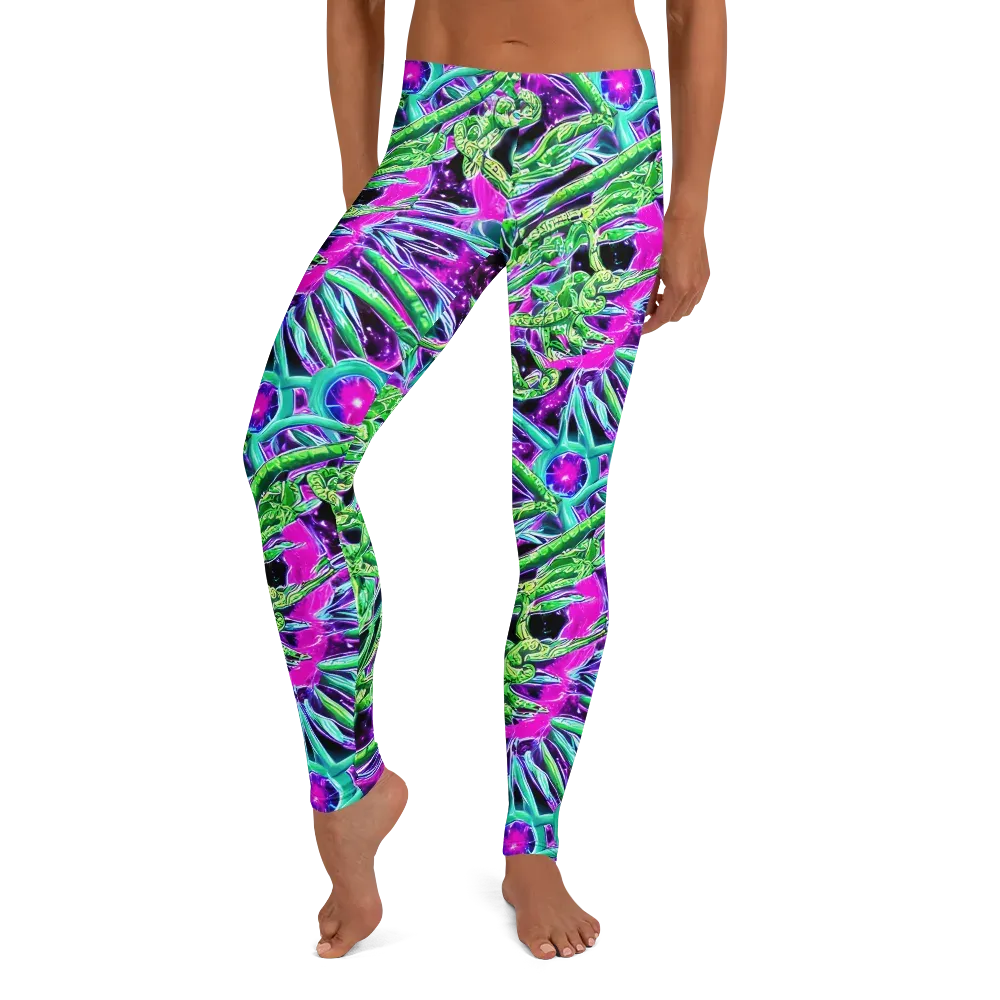 Cosmic Geckos on Leggings — Front