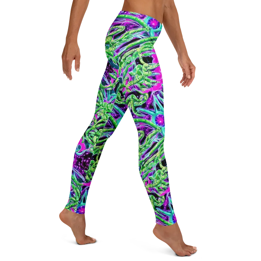 Cosmic Geckos on Leggings — Right