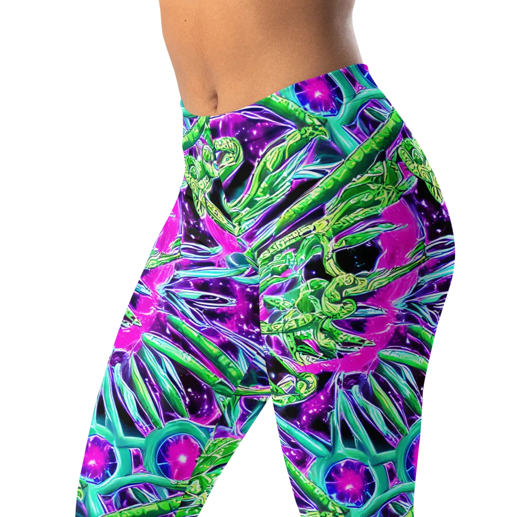 Cosmic Geckos on Leggings — Left Front