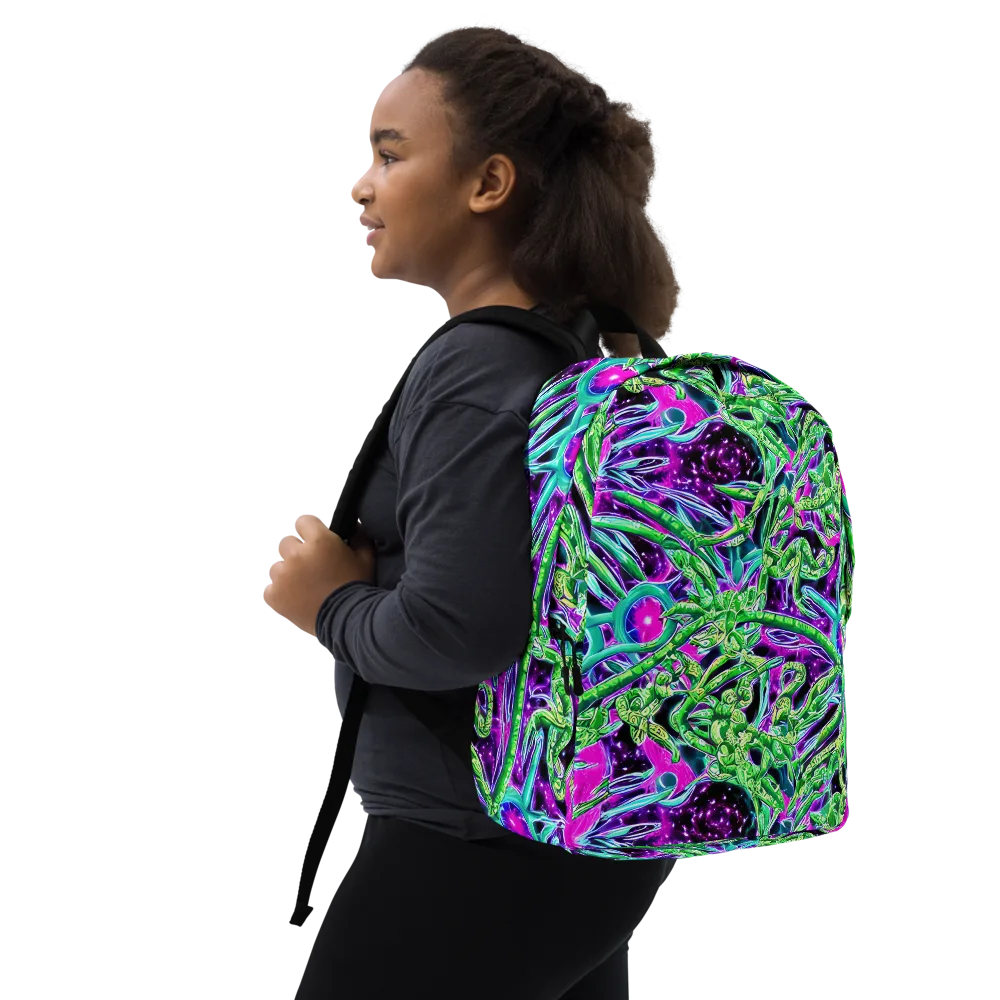 Cosmic Geckos on Minimalist Backpack — Right Front