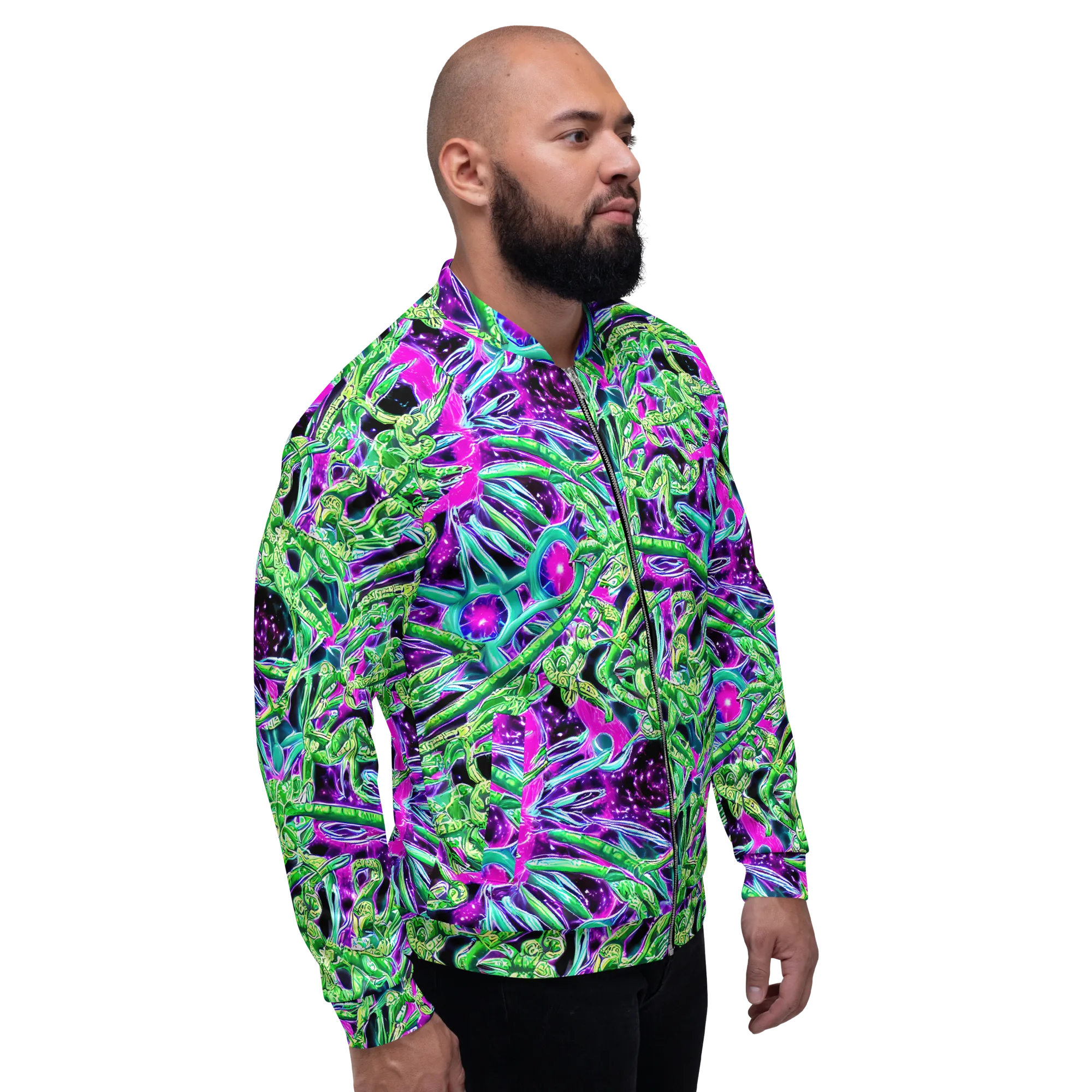 Cosmic Geckos on Bomber Jacket — Right