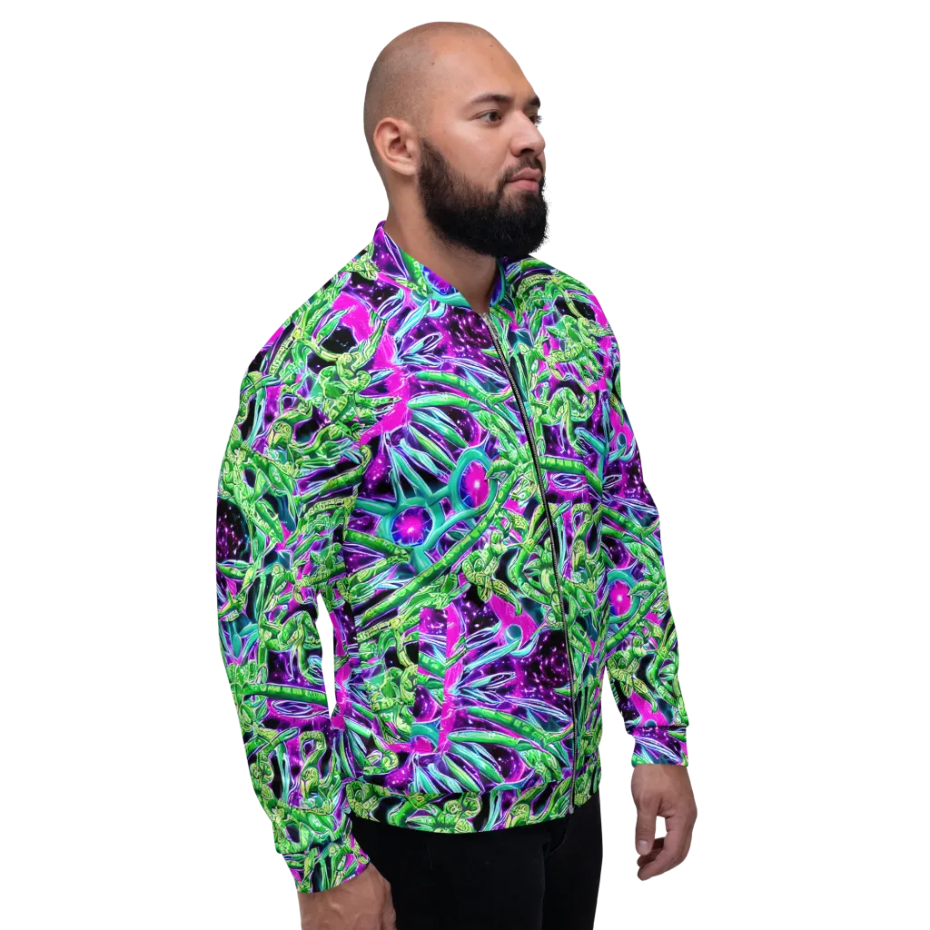 Cosmic Geckos on Bomber Jacket — Right