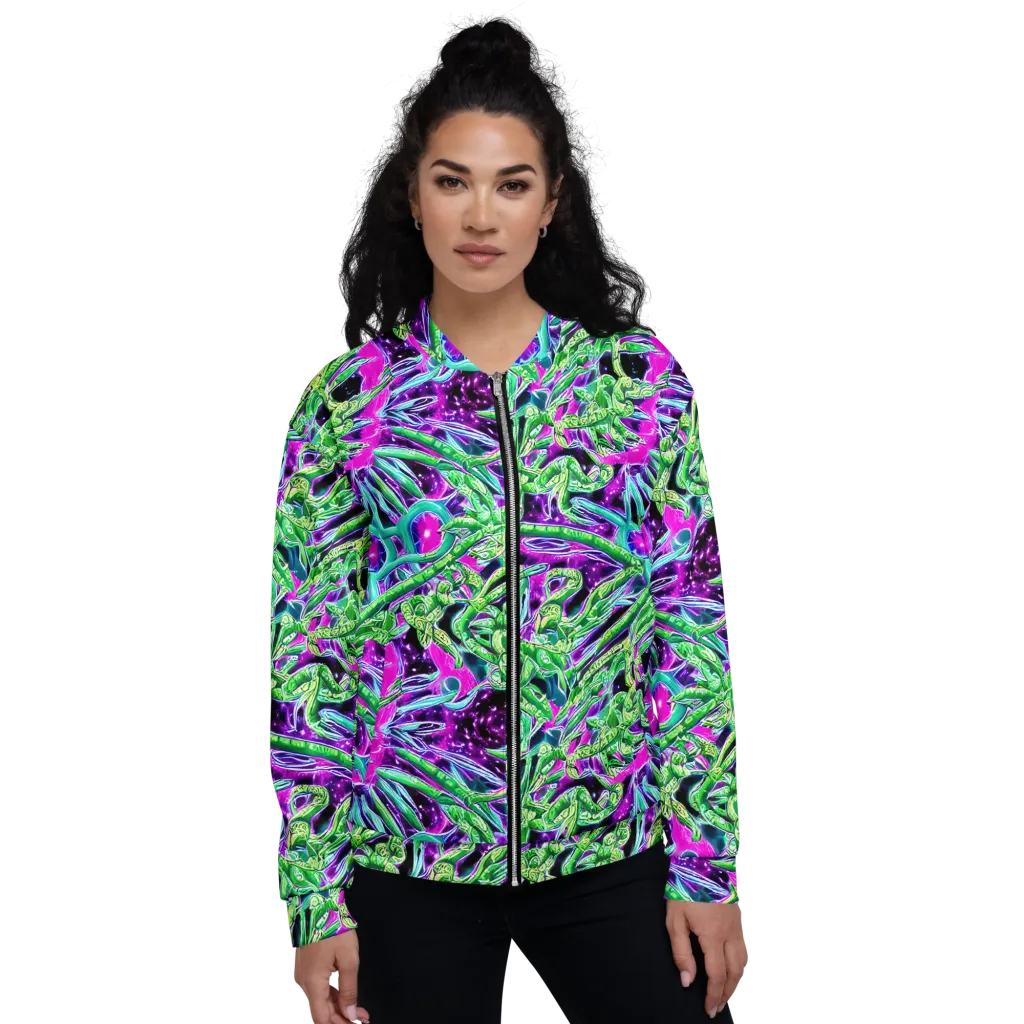 Cosmic Geckos on Bomber Jacket — Front