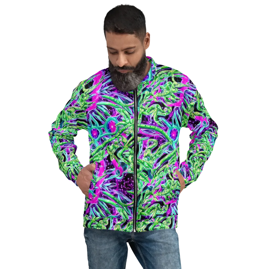 Cosmic Geckos on Bomber Jacket — Front