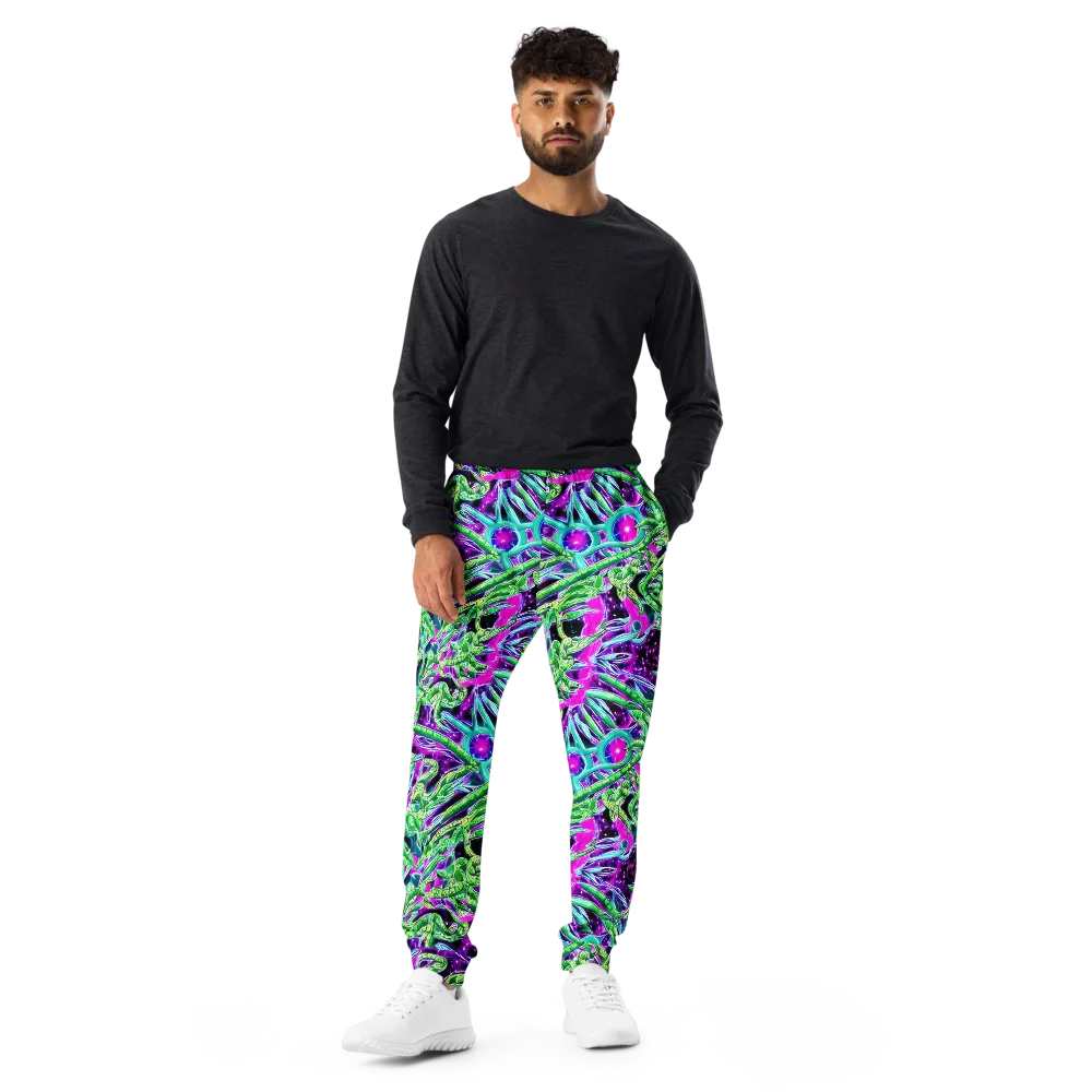 Cosmic Geckos on Men's Joggers — Front