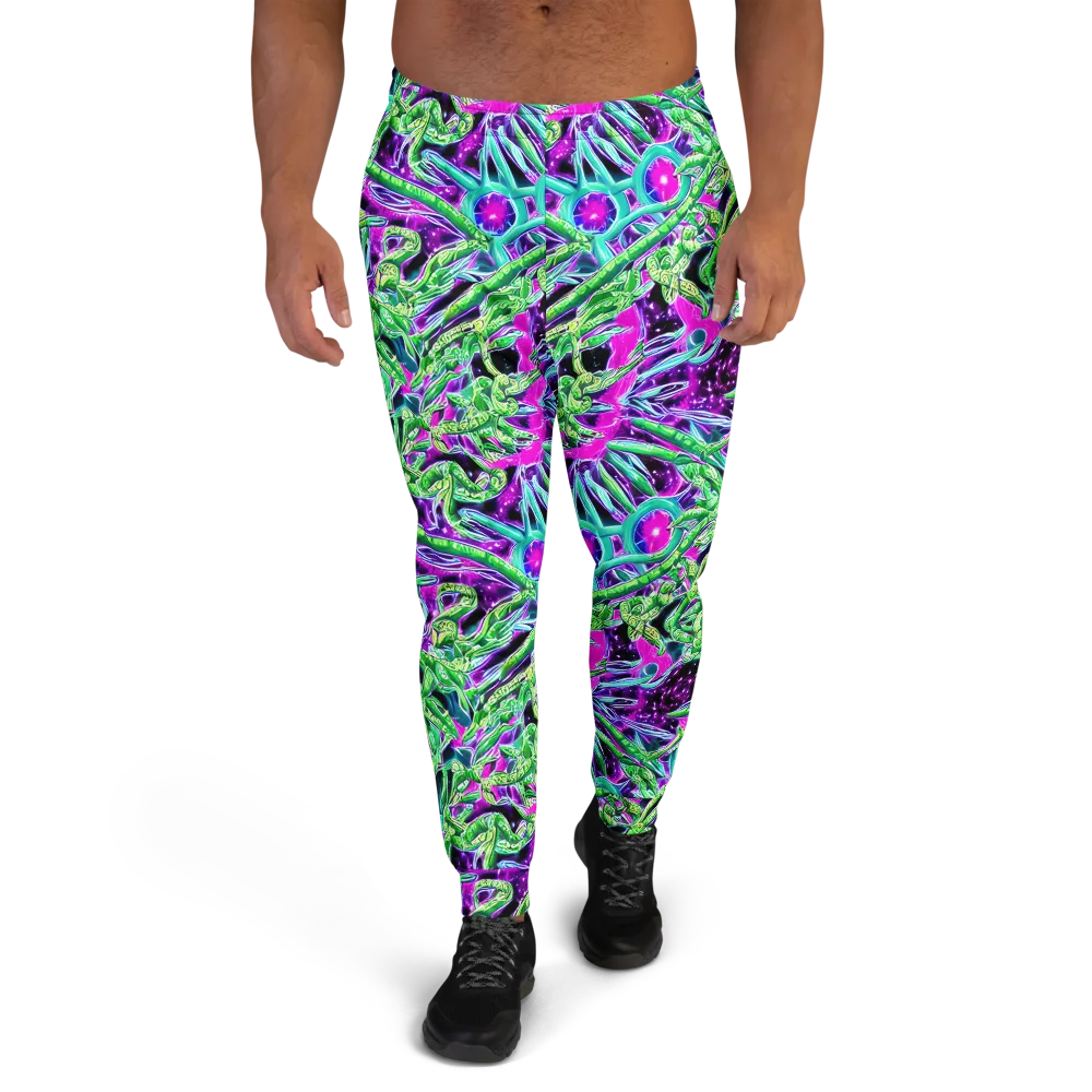 Cosmic Geckos on Men's Joggers — Front