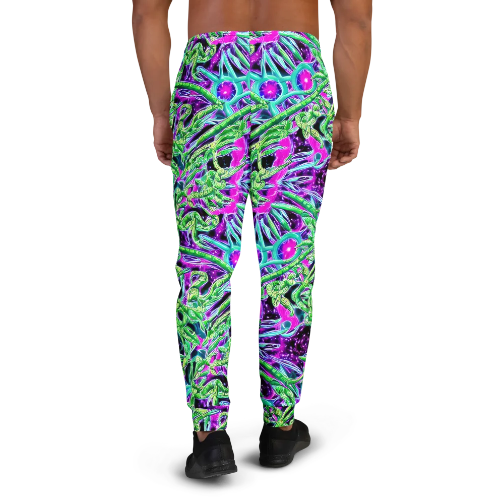 Cosmic Geckos on Men's Joggers — Back