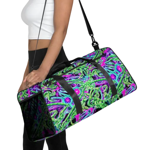 Cosmic Geckos on a Duffle Bag