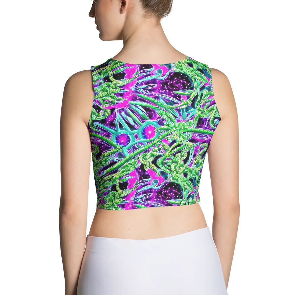 Cosmic Geckos on Crop Top — Back