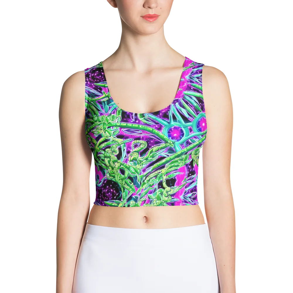 Cosmic Geckos on Crop Top — Front