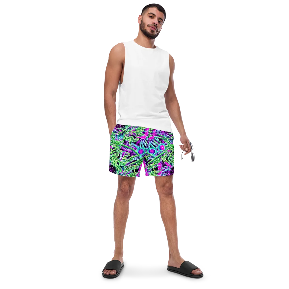 Cosmic Geckos on Swim Trunks — Front