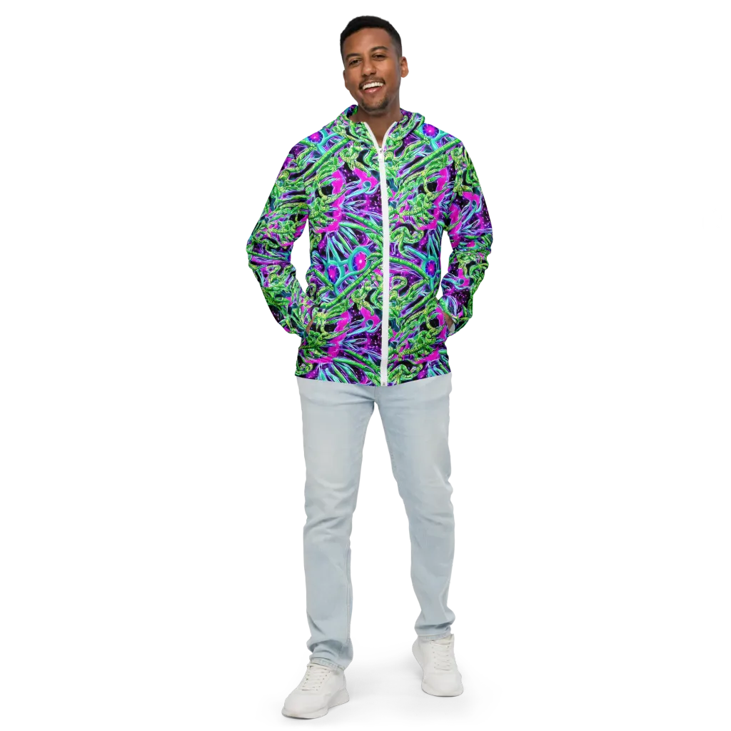 Cosmic Geckos on Men's Windbreaker — Front