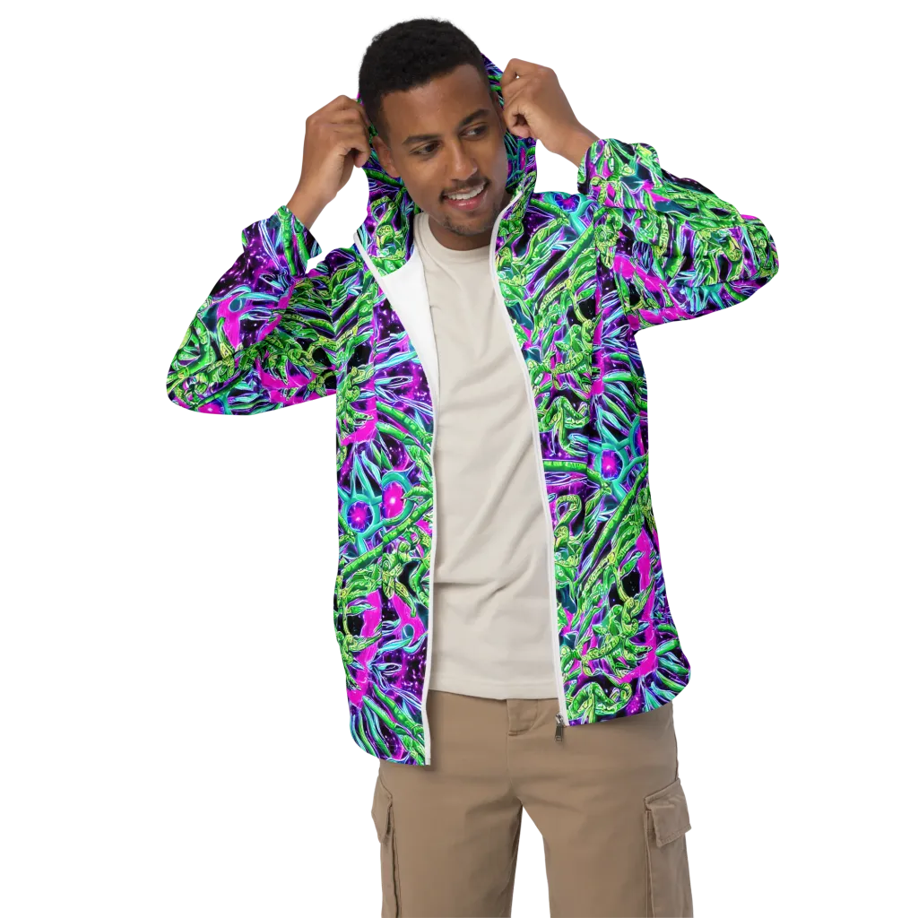 Cosmic Geckos on Men's Windbreaker — Front