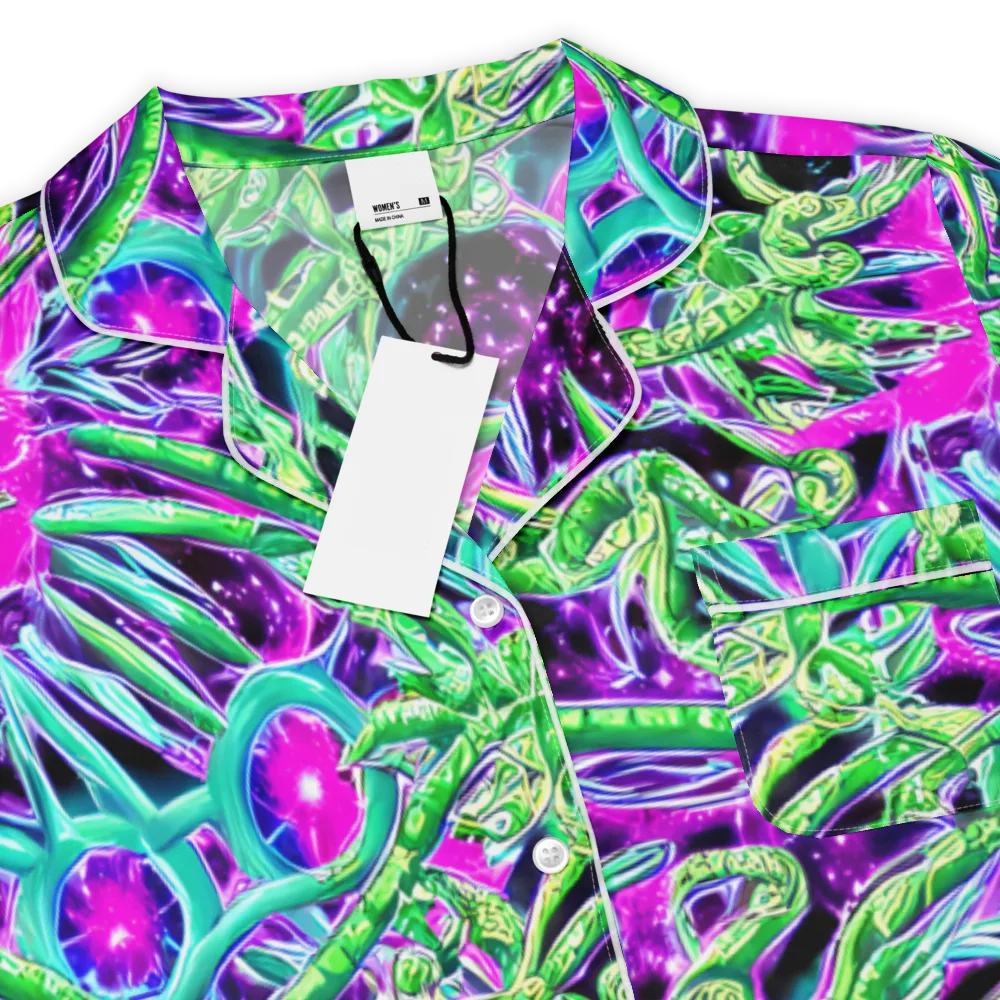 Cosmic Geckos on Women's Short Sleeve Pajama Top — Product details