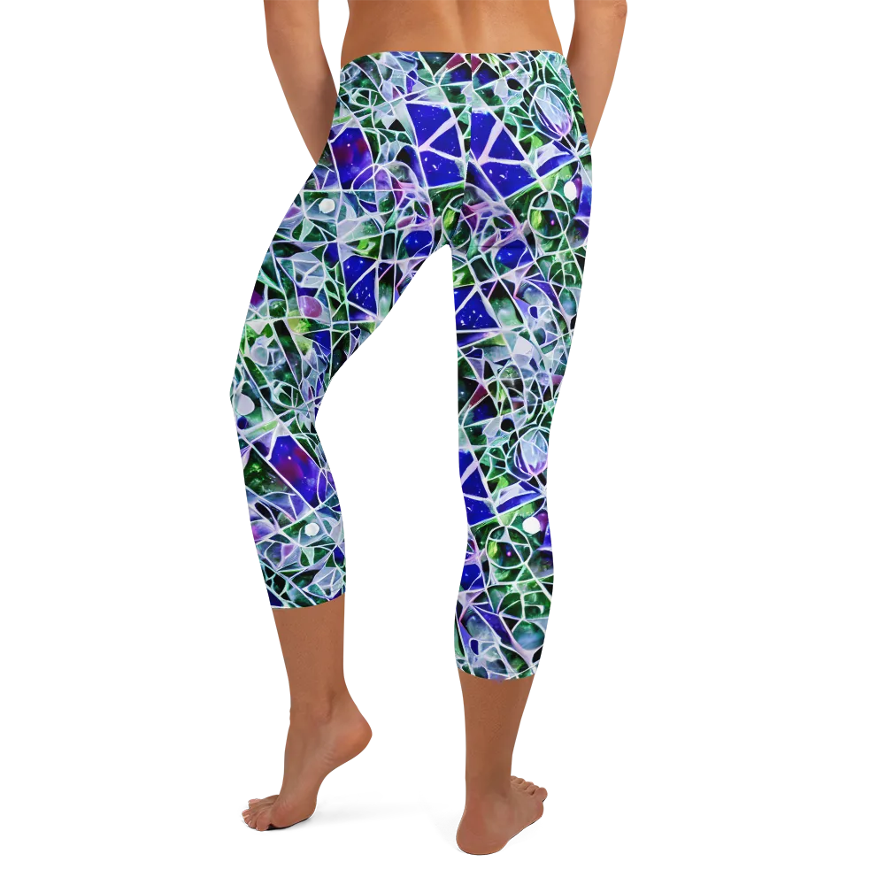 Prismatic Shatter on Capri Leggings — Back