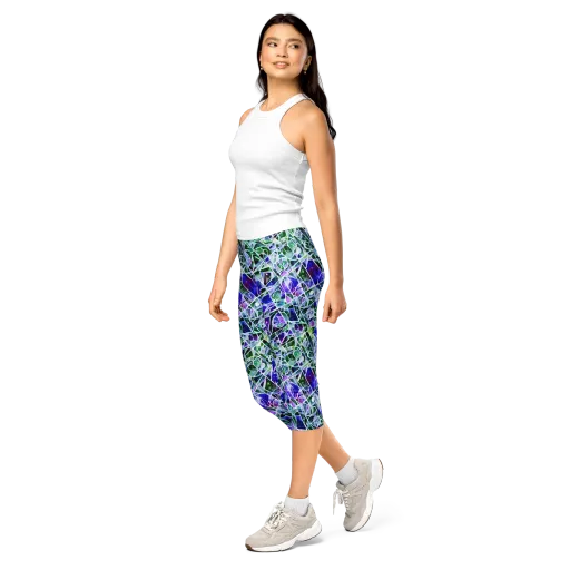 Prismatic Shatter on a Capri Leggings