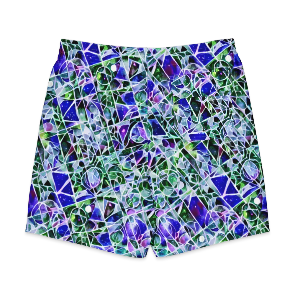 Prismatic Shatter on Men's Board Shorts — Back
