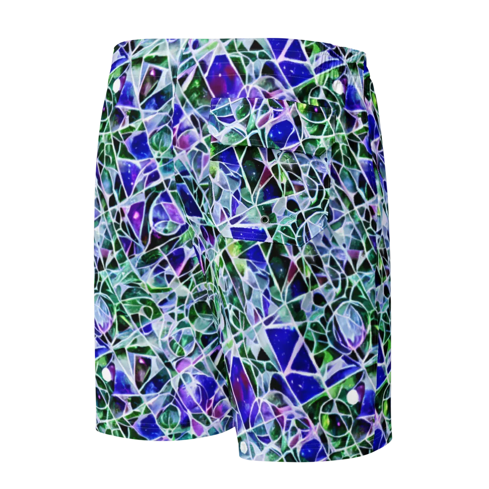 Prismatic Shatter on Men's Board Shorts — Back
