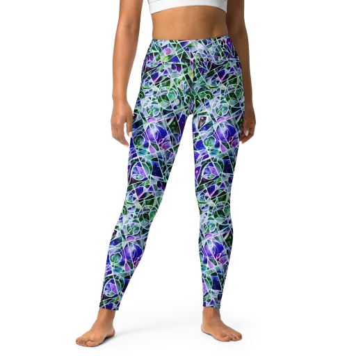 Prismatic Shatter on a Yoga Leggings