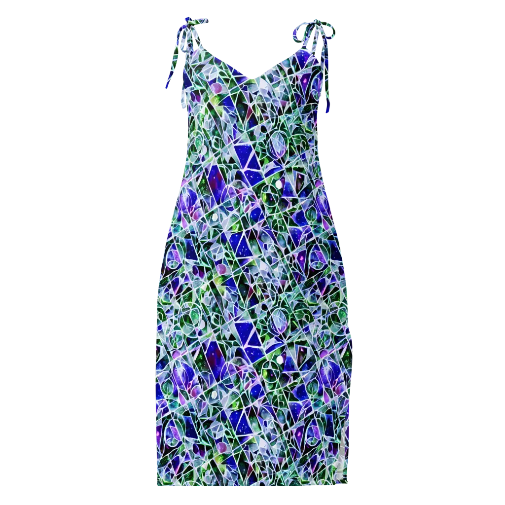 Prismatic Shatter on Slip Dress — Front