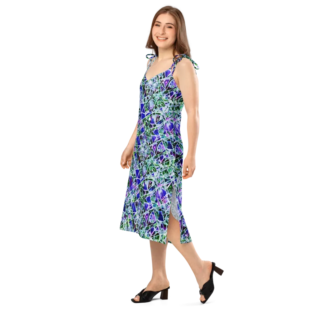 Prismatic Shatter on Slip Dress — Left Front