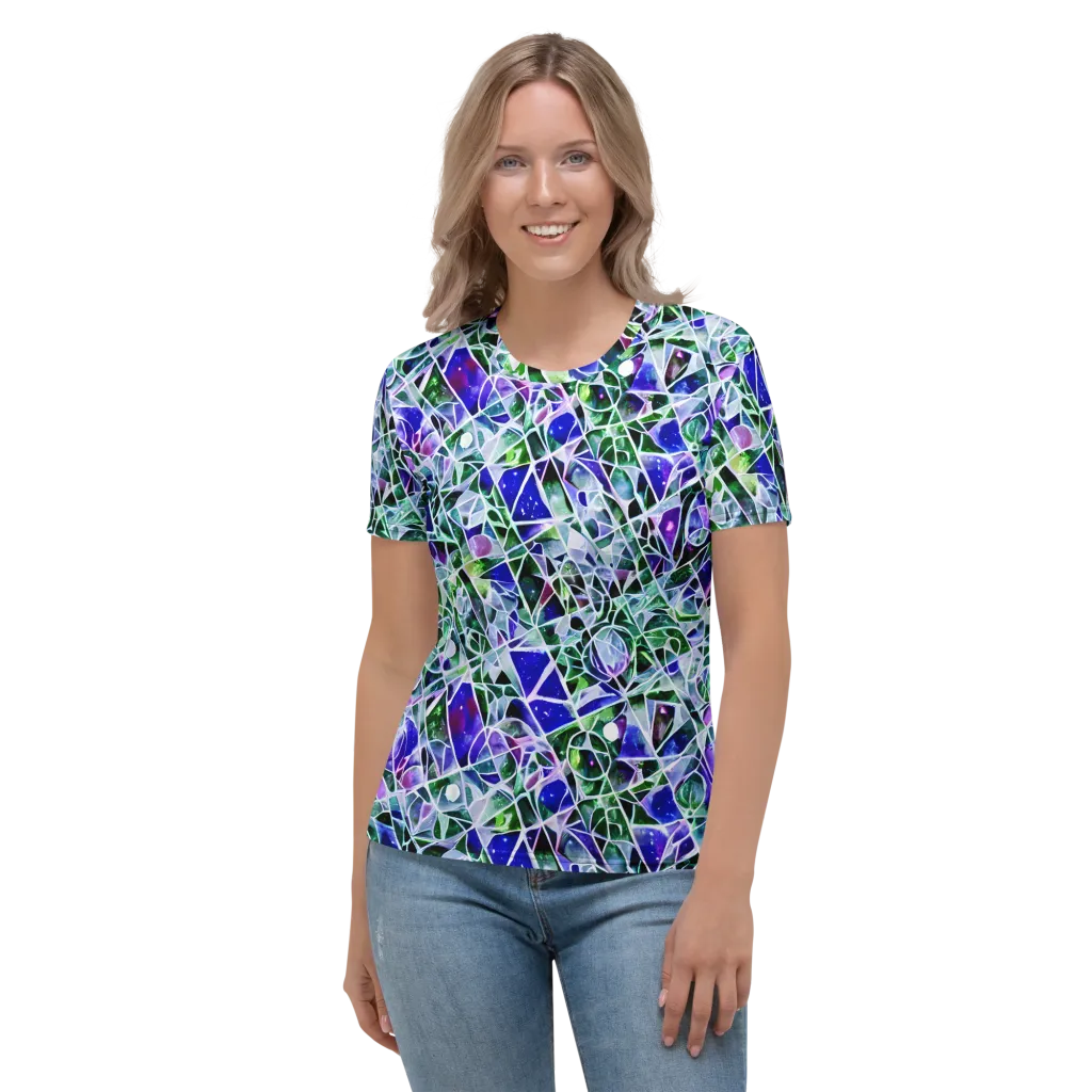 Prismatic Shatter on Women's Crew Neck T-Shirt — Front
