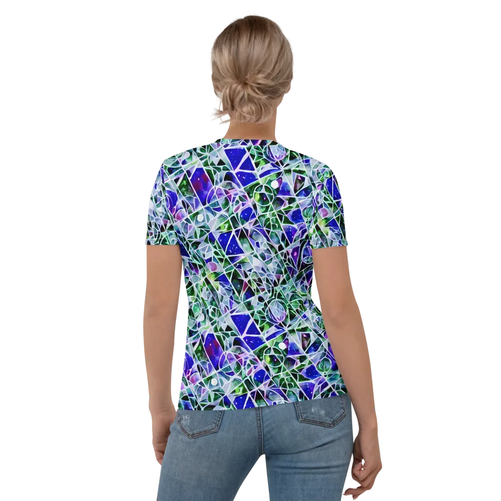 Prismatic Shatter on Women's Crew Neck T-Shirt — Back