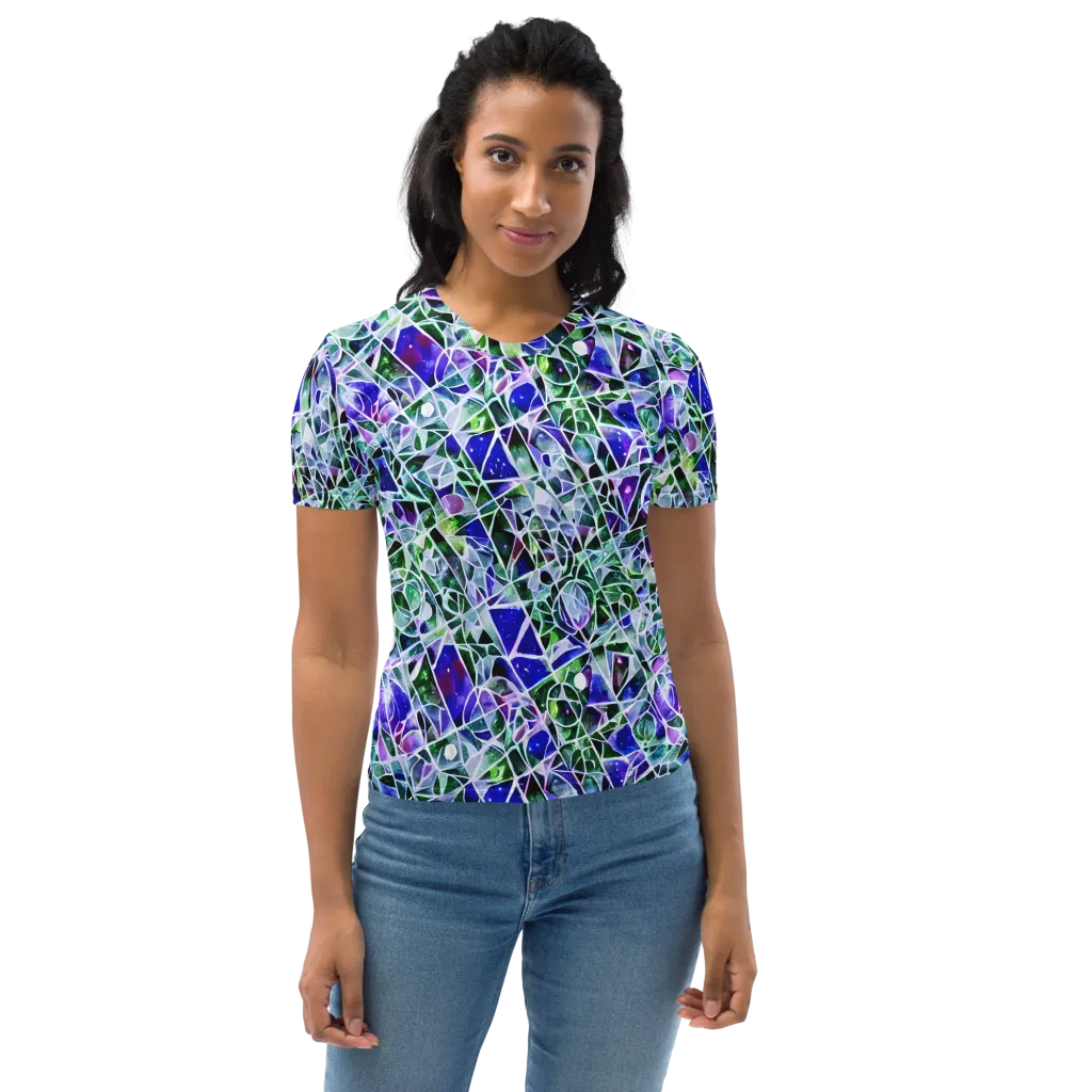 Prismatic Shatter on Women's Crew Neck T-Shirt — Front