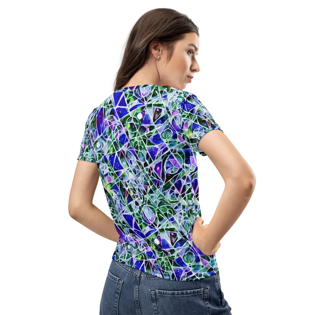 Prismatic Shatter on Women's Crew Neck T-Shirt — Back