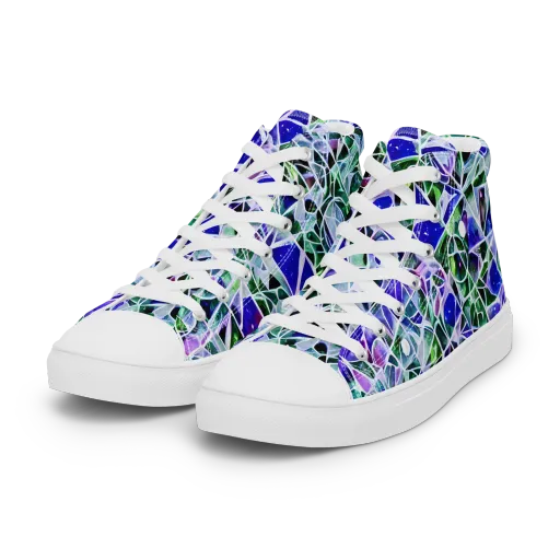 Prismatic Shatter on a Women's High Top Canvas Shoes