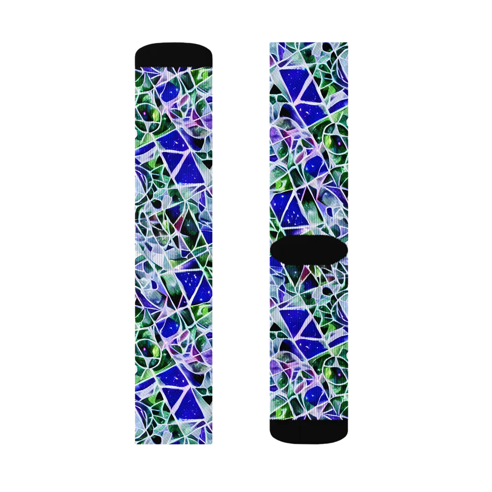 Prismatic Shatter on Socks — Left Sock