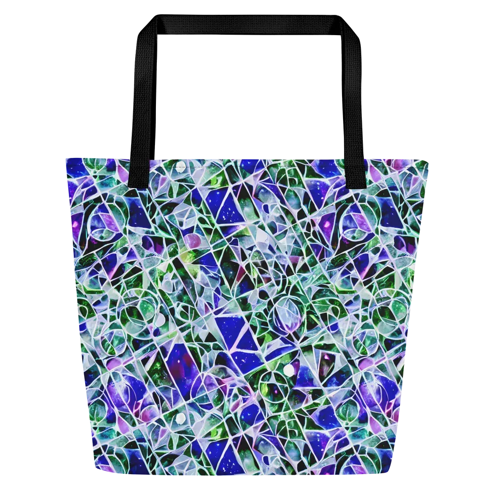 Prismatic Shatter on Large Tote Bag W/ Pocket — Front