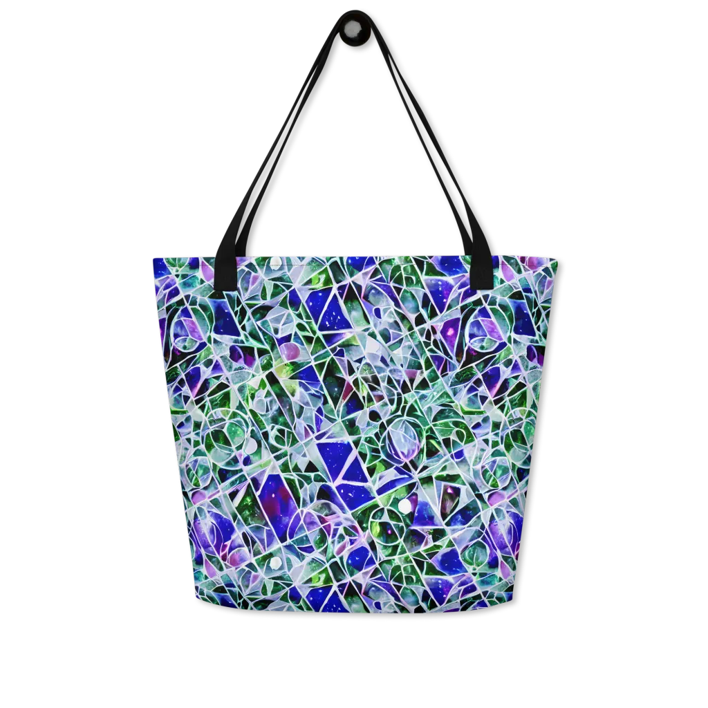 Prismatic Shatter on Large Tote Bag W/ Pocket — Front