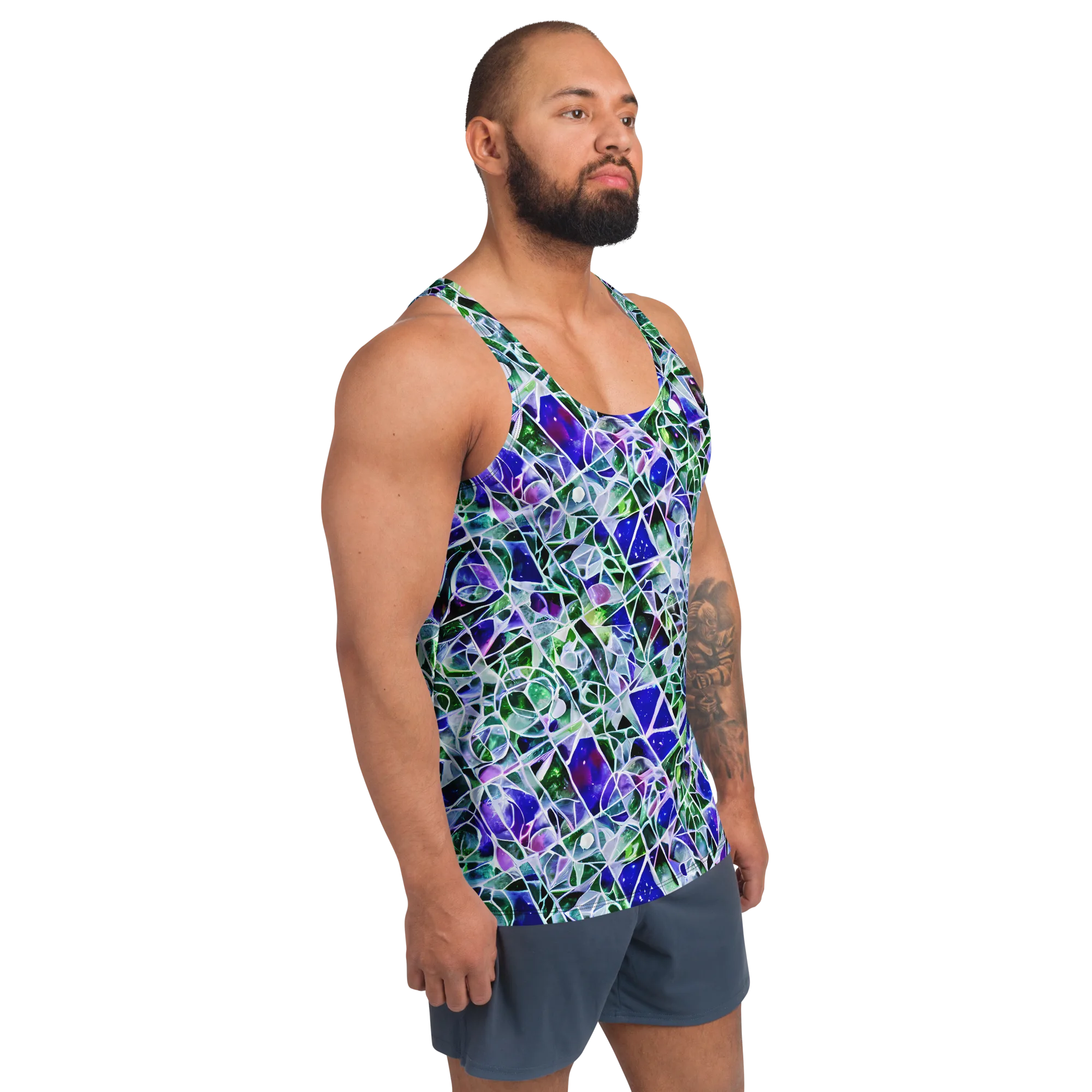Prismatic Shatter on Men's Tank Top — Right Front