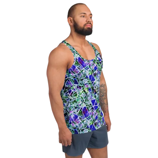 Prismatic Shatter on a Men's Tank Top