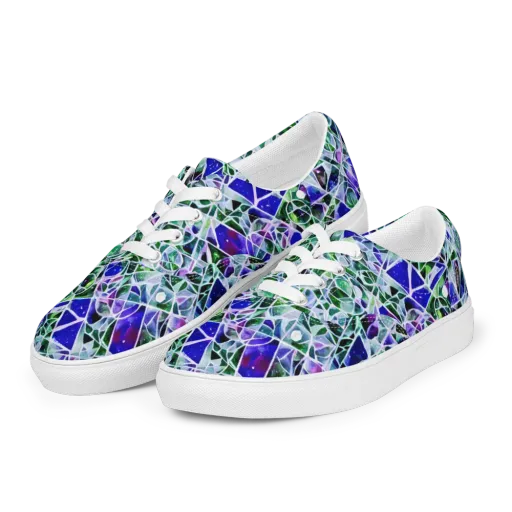 Prismatic Shatter on a Men's Lace-Up Canvas Shoes